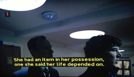Screen shot of Sherlock BBC TV series subtitles